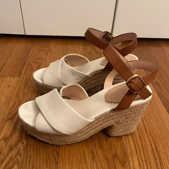 J.Crew Two Tone Platform Espadrille Heel Sandals - Picture 6 of 7